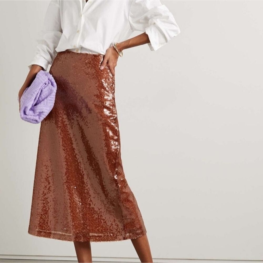 A.L.C. Reese Sequin Midi Skirt Size 0 NWT